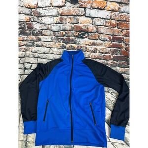 Vtg Nike Men's Blue Black Track Jacket Full Zip the Athletic Dept Size Medium
